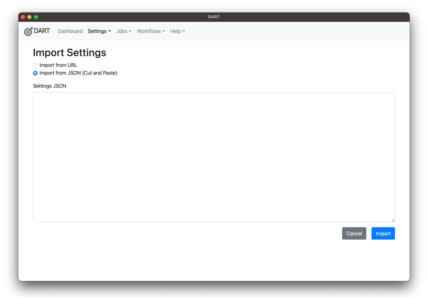 Importing from JSON