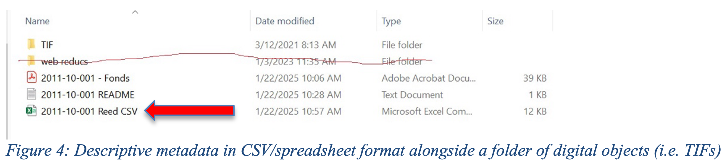 Metadata in CSV